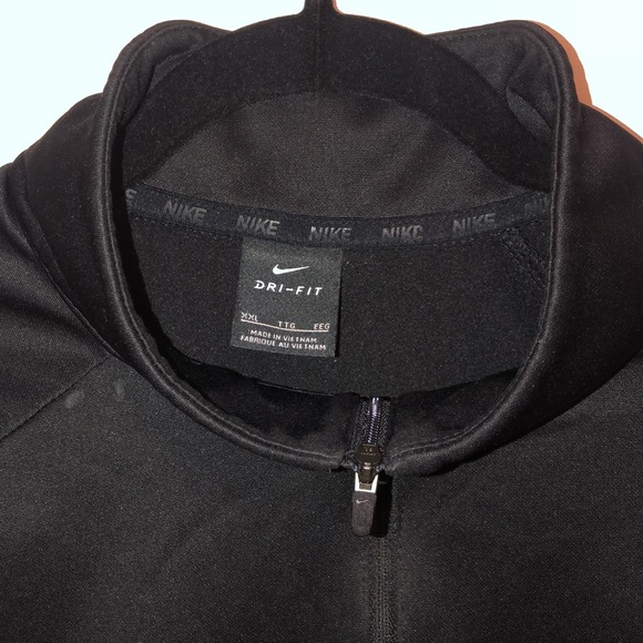 Nike Dri-fit Black Quarter Zip - Picture 2 of 5